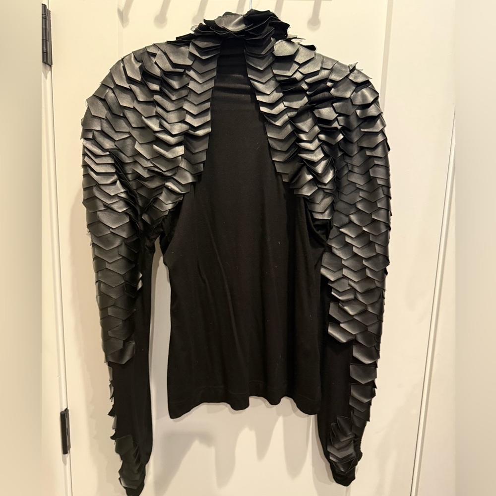 AKIRA Black Textured Layered Blouse